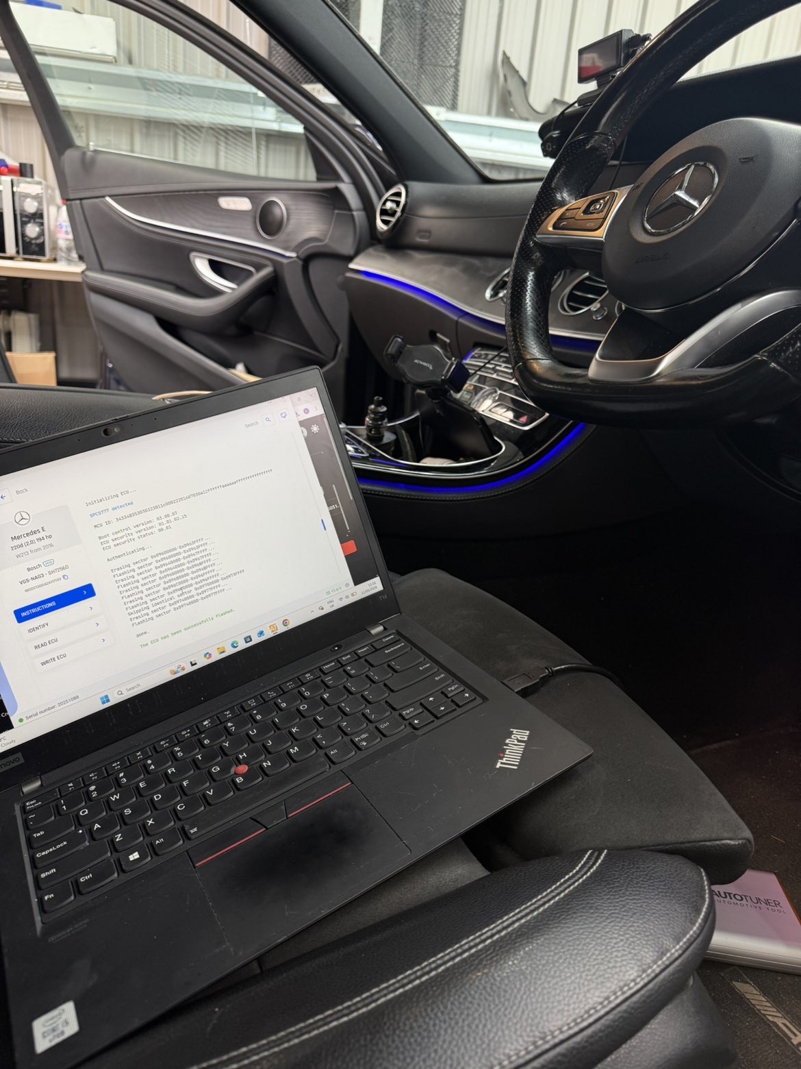 Mercedes E220d ECU successfully flashed in Bedford